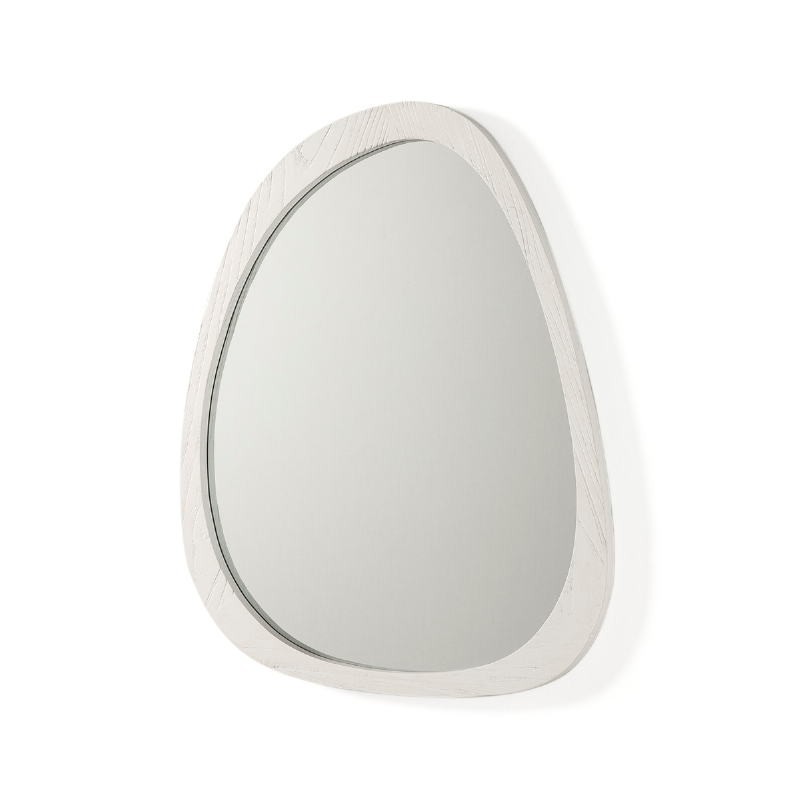 Miroir 81x3x62 Verre Bois Blanc