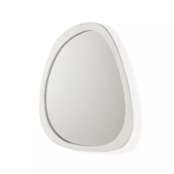 Miroir 81x3x62 Verre Bois Blanc