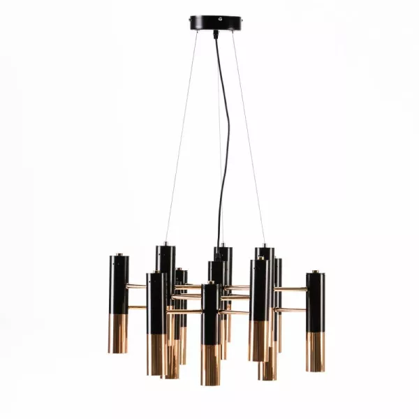 Lampe suspendue 59x52x39 Métal Doré Noir