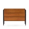 Chest Of Drawers 3 Drawers 125X45X90 Wood Brown Black to associate with Dressing Cabinets Industrial Dressers In Metal And Wood