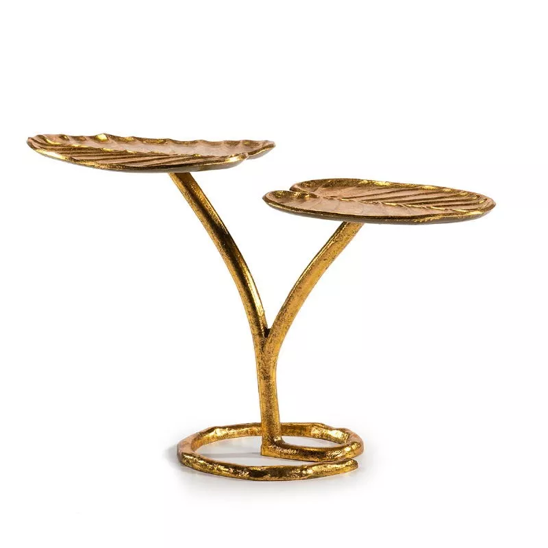 Table d'appoint, bout de canapé, bout de canapé 75x34x47 Métal Doré