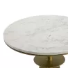 Mesa Auxiliar 50X50X58 Mármol Blanco Metal Dorado asociarse con Mesas de centro tapizadas para un confort óptimo