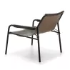 Fauteuil 74x77x72 Métal Cuir Noir