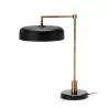 Lampe de Table 18x44x53 Marbre Noir Métal Noir Doré