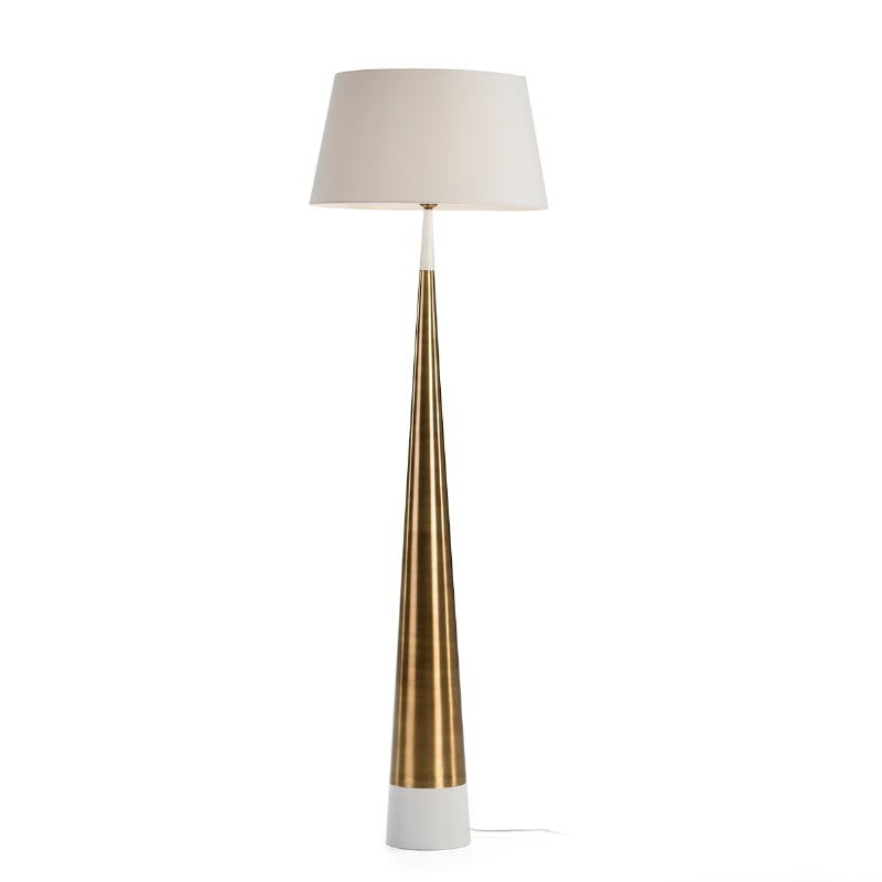 Lampada A Stelo Senza Paralume 18X18X140 Metallo Bianco Dorato associarsi a Pratiche e robuste lampade da terra pieghevoli