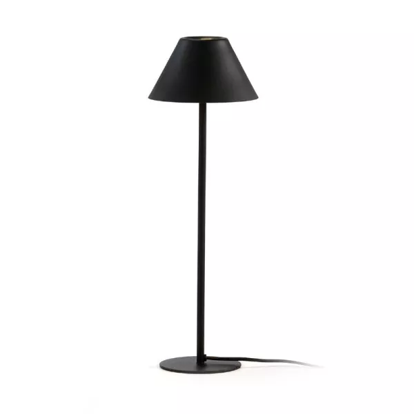 Lampada Da Tavolo Con Paralume 16X12X43 Metallo Nero associarsi a Lampade da tavolo pieghevoli pratiche e robuste