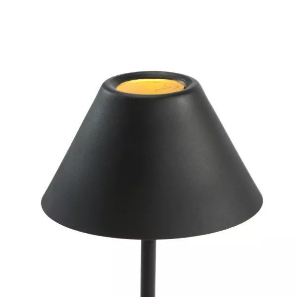 Lampe de Table avec abat-jour 16x12x43 Métal Noir à associer à Lampes De Table Empilables Pour Un Gain De Place