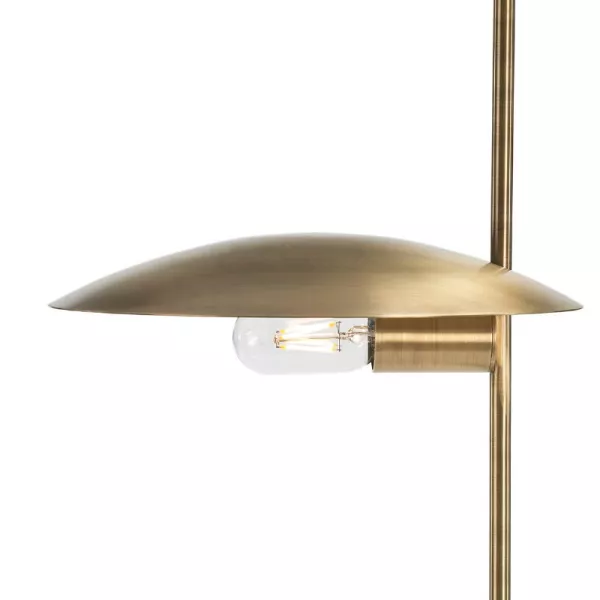 Lampe de Table 24x12x77 Marbre Blanc Métal Doré