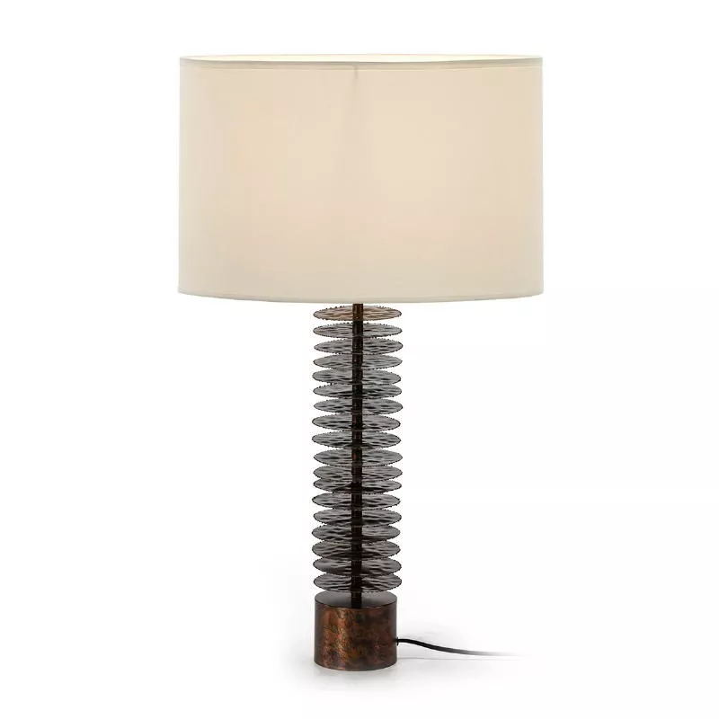 Lampe de Table sans abat-jour 10x10x54 Métal Brun