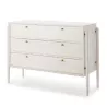 Commodes 3 tiroirs 125x45x90 Bois Blanc