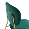 Chaise 45x55x82 Métal Doré tissu velours Vert