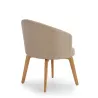 Chair 61X59X78 Wood Natural Fabric Beige to associate with Chairs With Armrests For More Comfort