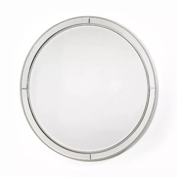 Miroir 90x4x90 Verre MDF Argent