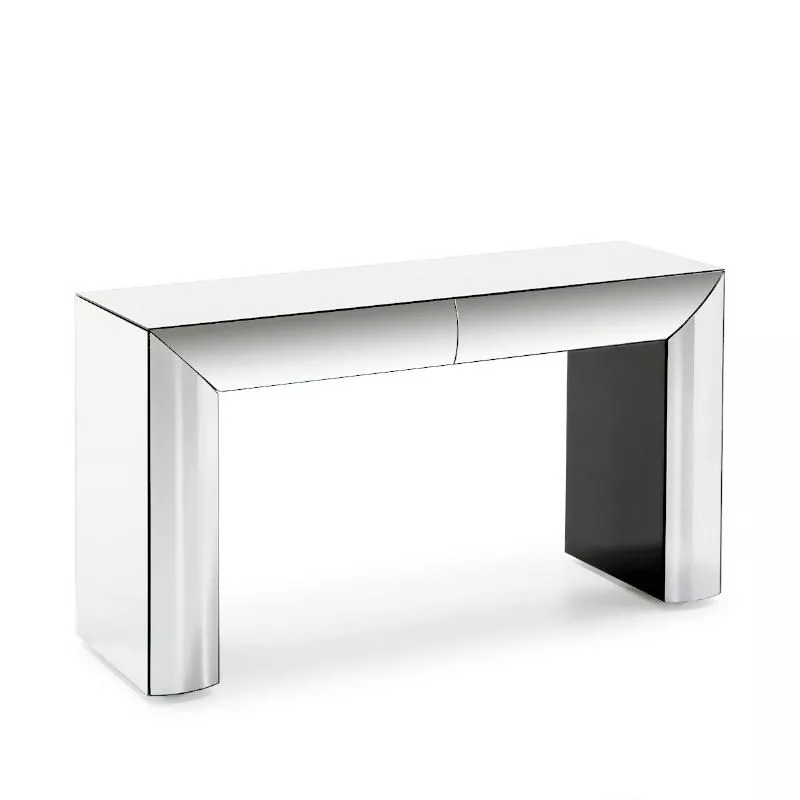 Console 140x45x80 Miroir MDF Noir