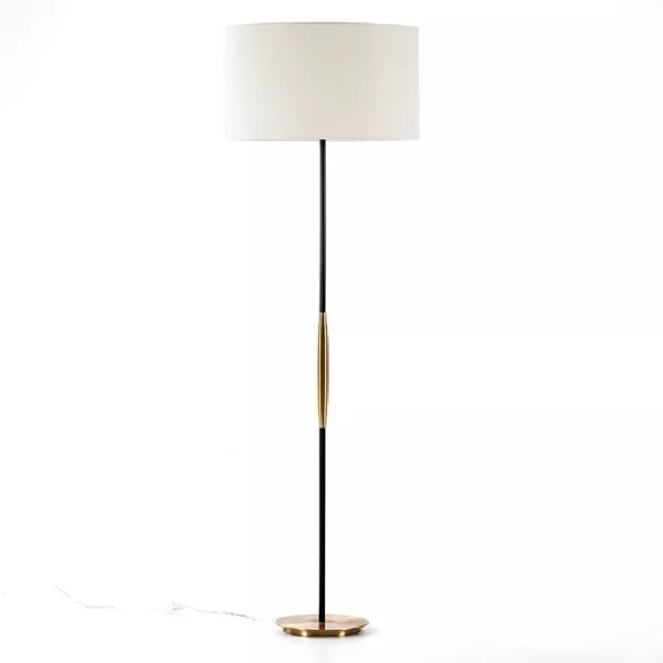 Lampada A Stelo Senza Paralume 24X140 Metallo Dorato Nero associarsi a Lampade da terra moderne per interni eleganti