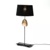 Lampe de Table 30x13x53 Nacre Métal avec abat-jour Noir Modèle 2