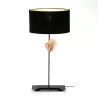 Lampe de Table 30x13x53 Nacre Métal avec abat-jour Noir Modèle 3