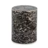 Tabouret bas 33x33x45 Céramique Noir Argent