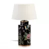 Lampe de Table sans abat-jour 24x24x50 Céramique Noir Multicouleur