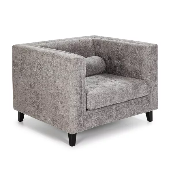 Fauteuil 102x95x70 cm tissu Gris