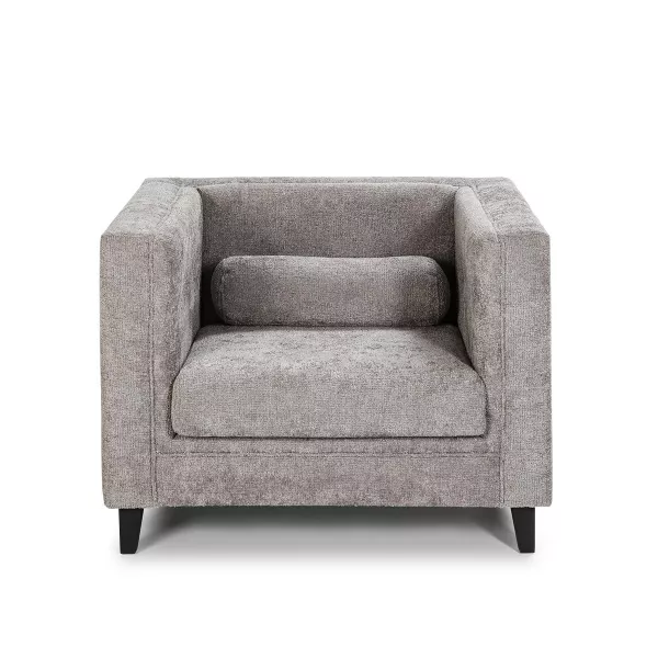 Fauteuil 102x95x70 cm tissu Gris