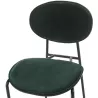 Chaise 42x51x78 cm Métal Noir ABS Noir Velours Vert