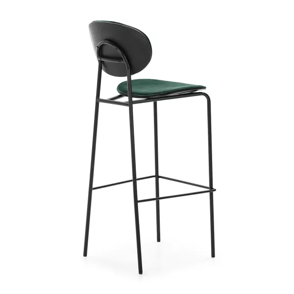 Sgabello Da Bar 42X51X107 Cm Metallo Nero Abs Nero Velluto Verde associarsi a Sgabello Da Bar Design Sedia Da Bar Per Sala Da Pr