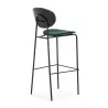 Tabouret de bar 42x51x107 cm Métal Noir ABS Noir Velours Vert à associer à Tabouret De Bar Chaise De Bar Empilables Pour Un Gain