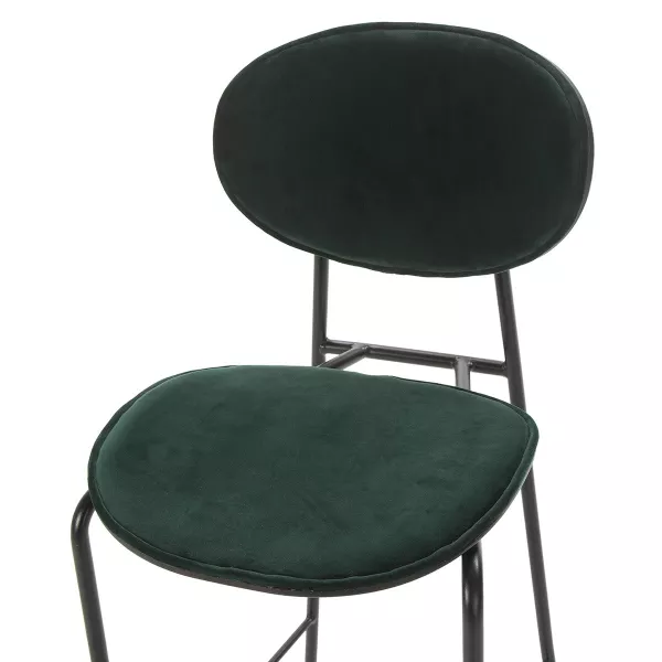 Sgabello Da Bar 42X51X107 Cm Metallo Nero Abs Nero Velluto Verde associarsi a Sgabello Da Bar Sedia Da Bar Scandinava Dal Design