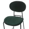 Tabouret de bar 42x51x107 cm Métal Noir ABS Noir Velours Vert à associer à Tabouret De Bar Chaise De Bar Pliantes Pratiques Et R