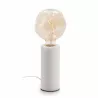 Lampe de Table 8x8x18 Marbre Blanc