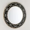 Miroir 110x2x110 Verre Noir et Blanc