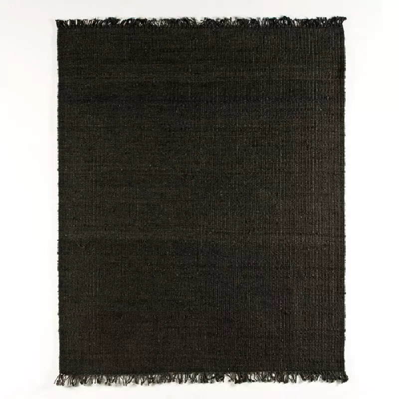 Tapis rectangulaire 200x1x250 Jute Noir