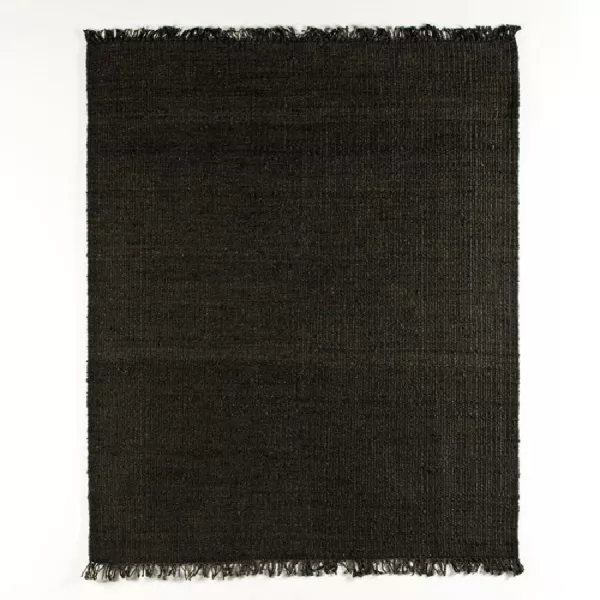 Tapis rectangulaire 200x1x250 Jute Noir