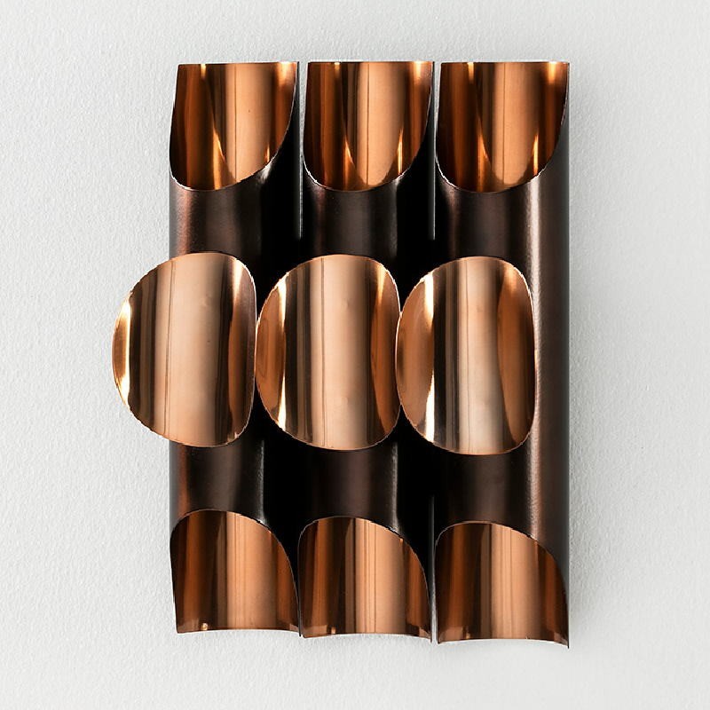 Wall Lamp 34X17X46 Metal Copper to associate with Rattan Wall Lamp For A Natural Style