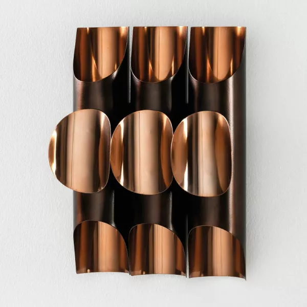 Wall Lamp 34X17X46 Metal Copper to associate with Contemporary Leather Wall Lamp