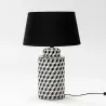 Lampe de Table sans abat-jour 23x51 Céramique Noir Blanc Gris