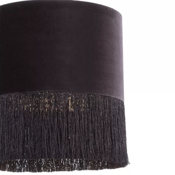 Lampe suspendue avec abat-jour 40x40x43 Velours Noir