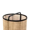 Lámpara De Pié 33X33X134 Metal Negro Ratán Natural asociarse con Lámparas de pie apilables para ahorrar espacio