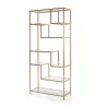 Shelf 91X38X203 Glass Metal Golden to associate with Design Shelves For Dining Room