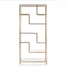 Regale 91X38X203 Glas / Metall Golden mit assoziieren Moderne Regale für ein elegantes Interieur