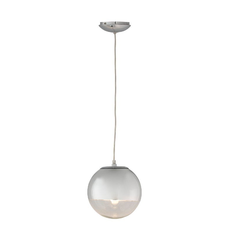 Lampe suspendue 20x20x20 Verre Métal Argent