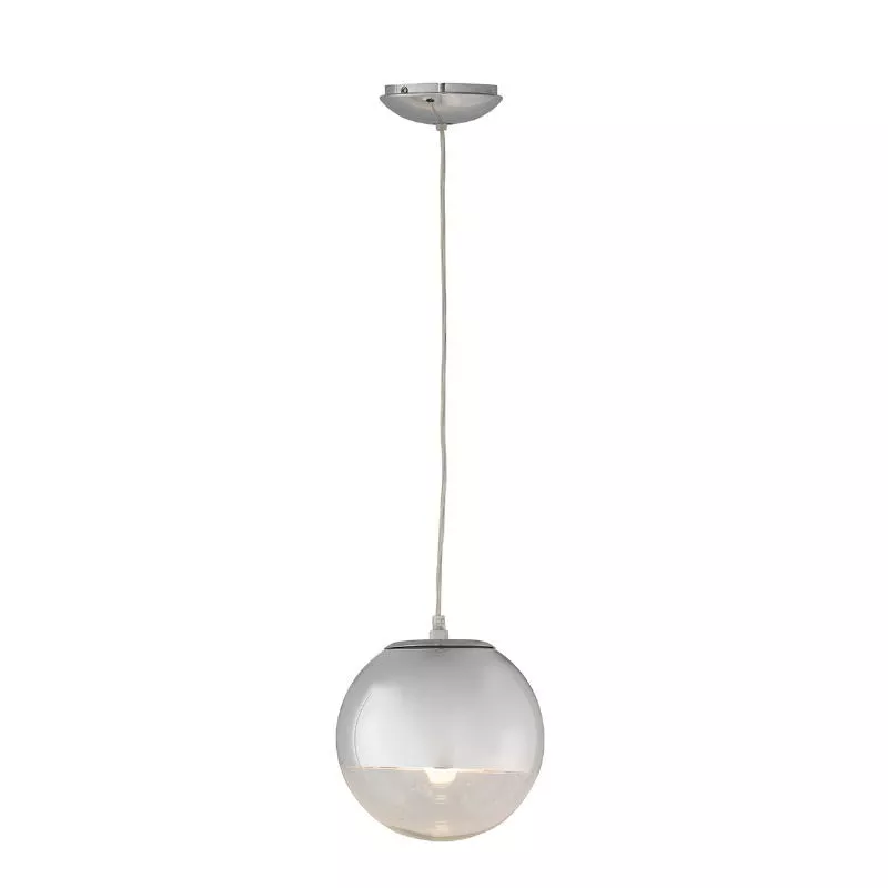 Lampe suspendue 20x20x20 Verre Métal Argent