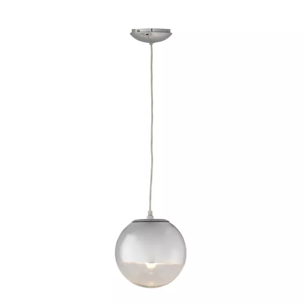 Lampe suspendue 20x20x20 Verre Métal Argent