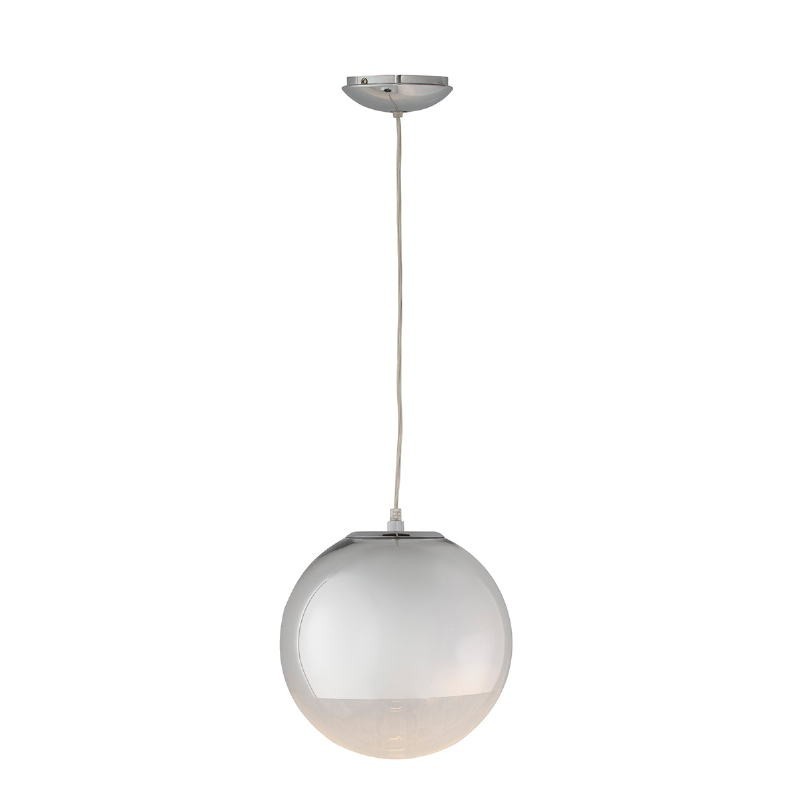 Lampe suspendue 25x25x25 Verre Métal Argent