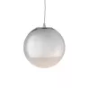 Lampe suspendue 25x25x25 Verre Métal Argent