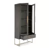 Showcase 85X40X195 Wood Grey Metal Golden to associate with Silverware Showcase Dresser Folding Bookcase Practical and Robust