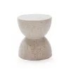 Tabouret bas 40x40x46 Terrazzo Blanc