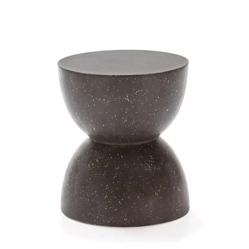 Tabouret bas 40x40x46 Terrazzo Noir