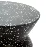 Tabouret bas 35x35x46 Époxi Terrazzo Noir